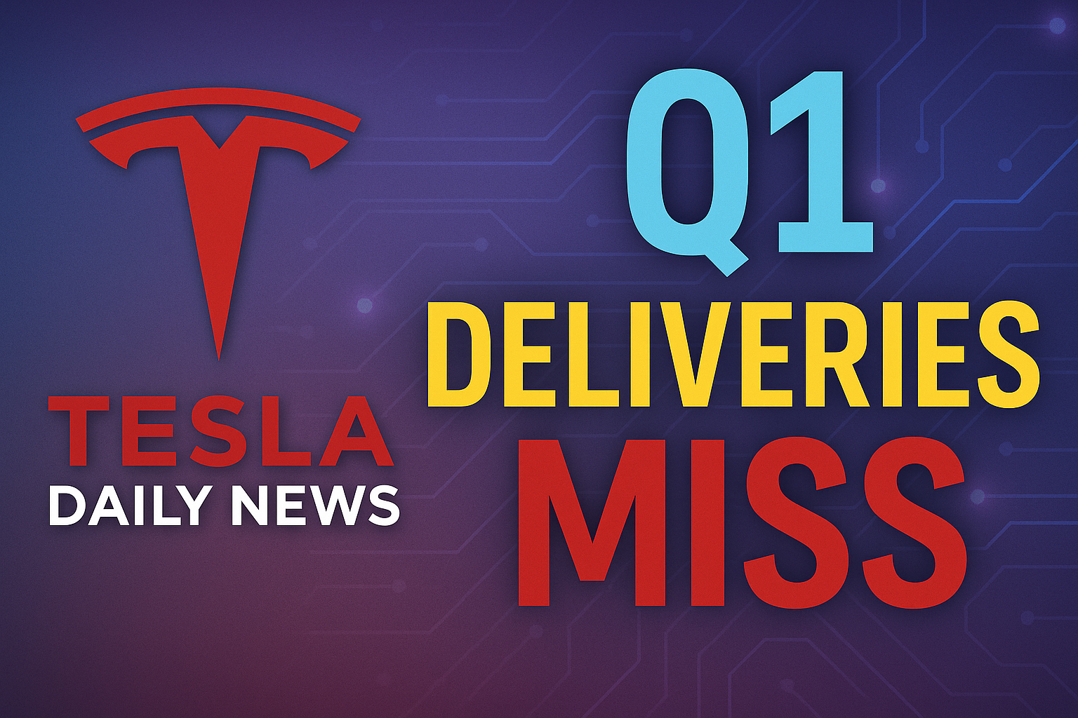 2026-04-05 Tesla News - Q1 Deliveries Miss episode artwork