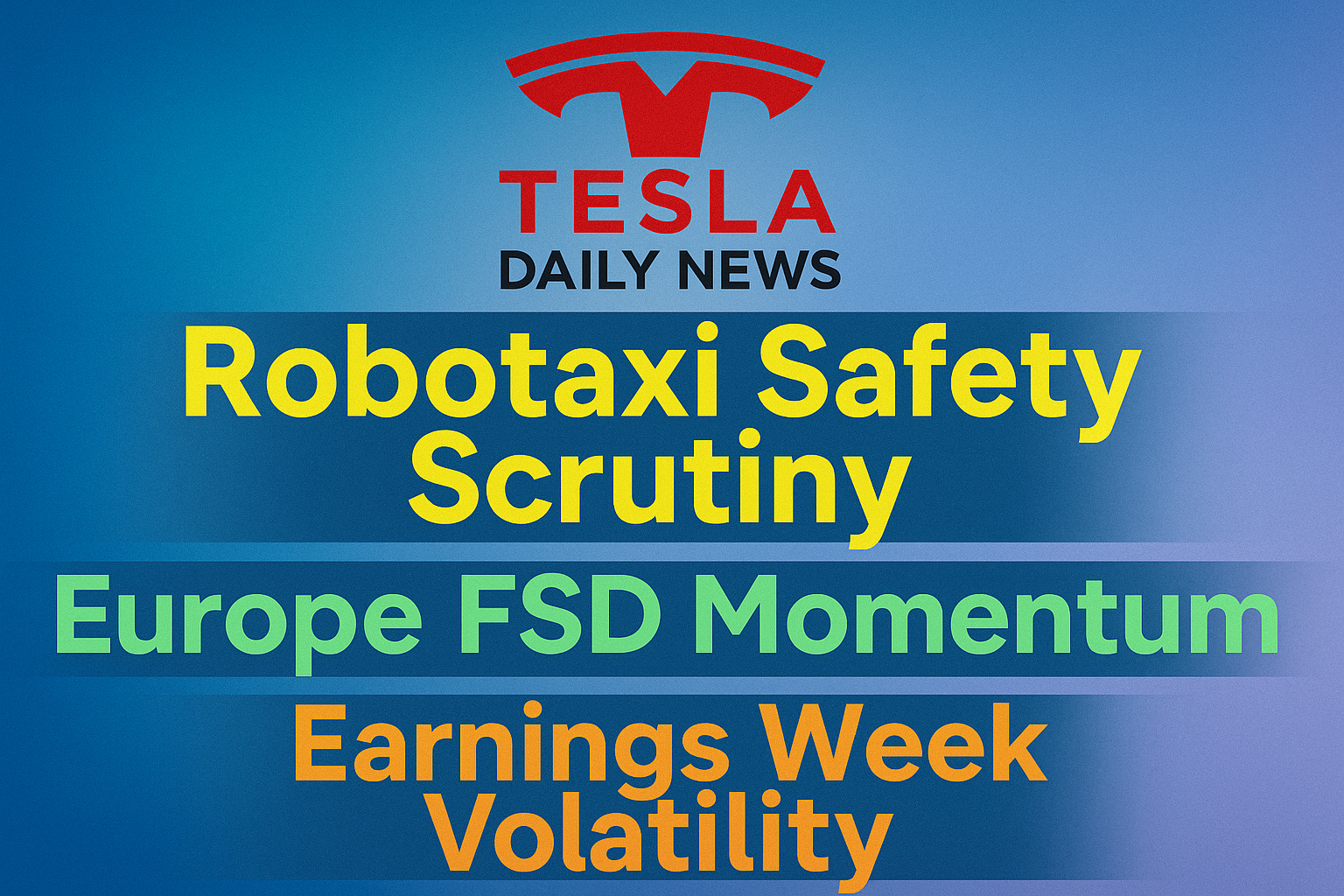 2026-04-21 Tesla News - Robotaxi Safety Scrutiny, Europe FSD Momentum, Earnings Week Volatility episode artwork