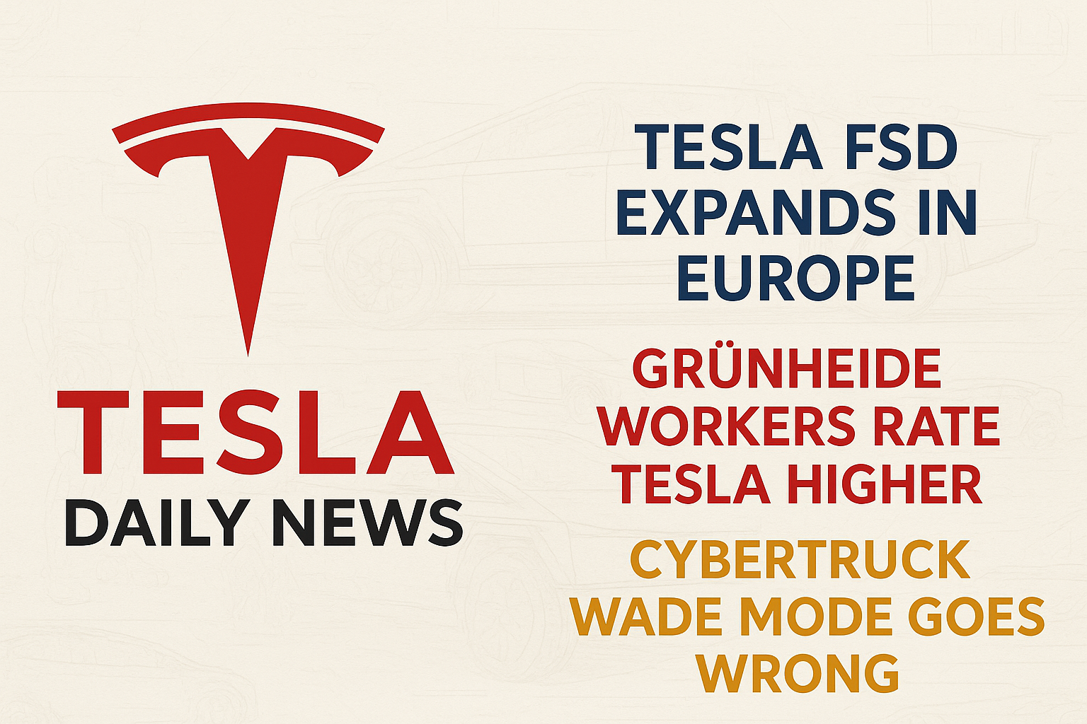 2026-05-25 Tesla News - Europe FSD, Grünheide Morale, Model Y L Philippines, Cybertruck Wade Mode episode artwork