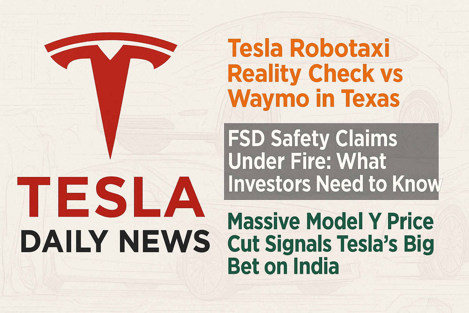 2026-05-30 Tesla News - Texas Robotaxis, FSD Scrutiny, India Price Push episode artwork