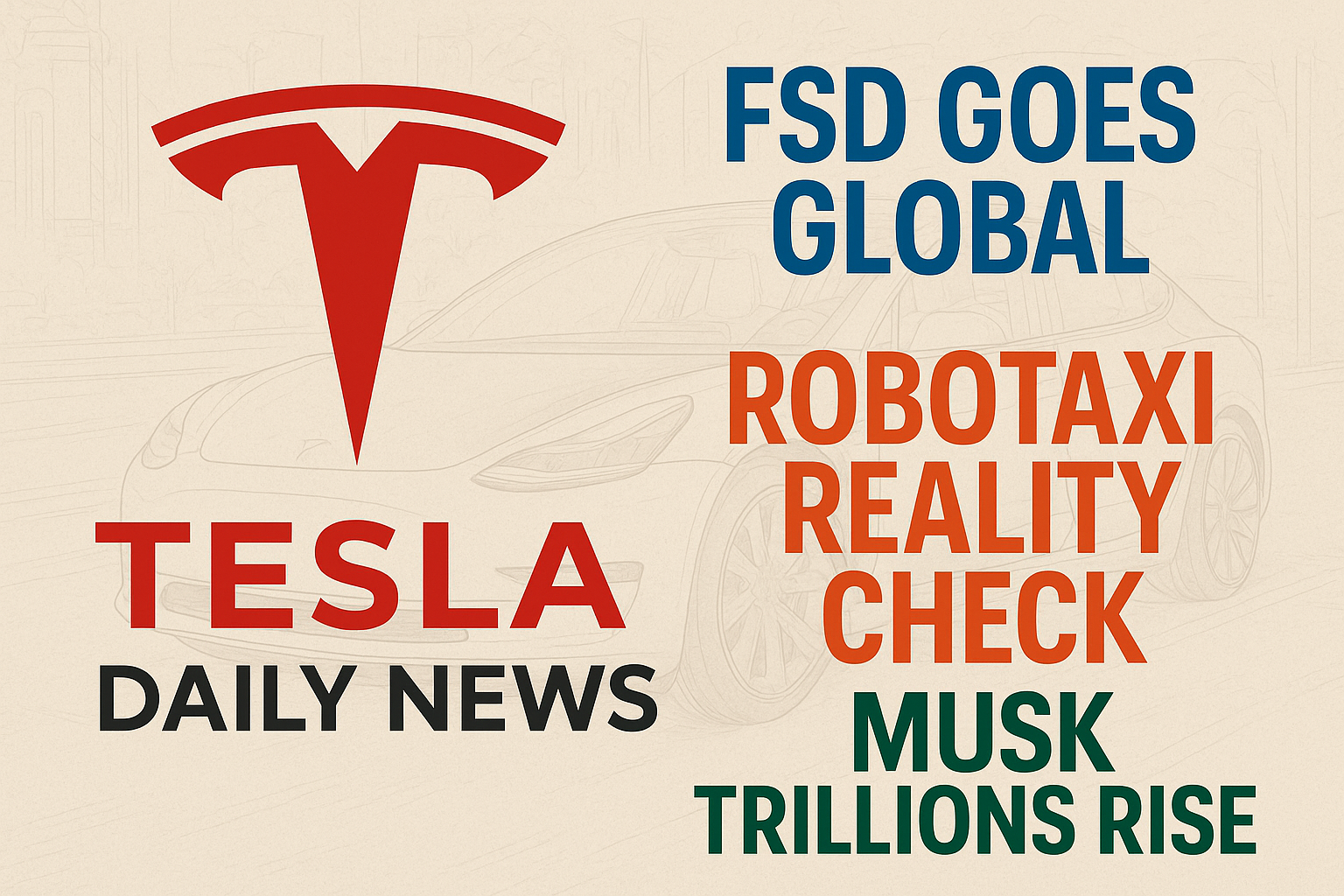 Tesla News - FSD Expansion, Cybercab Specs, Musk Mega-Valuations episode artwork