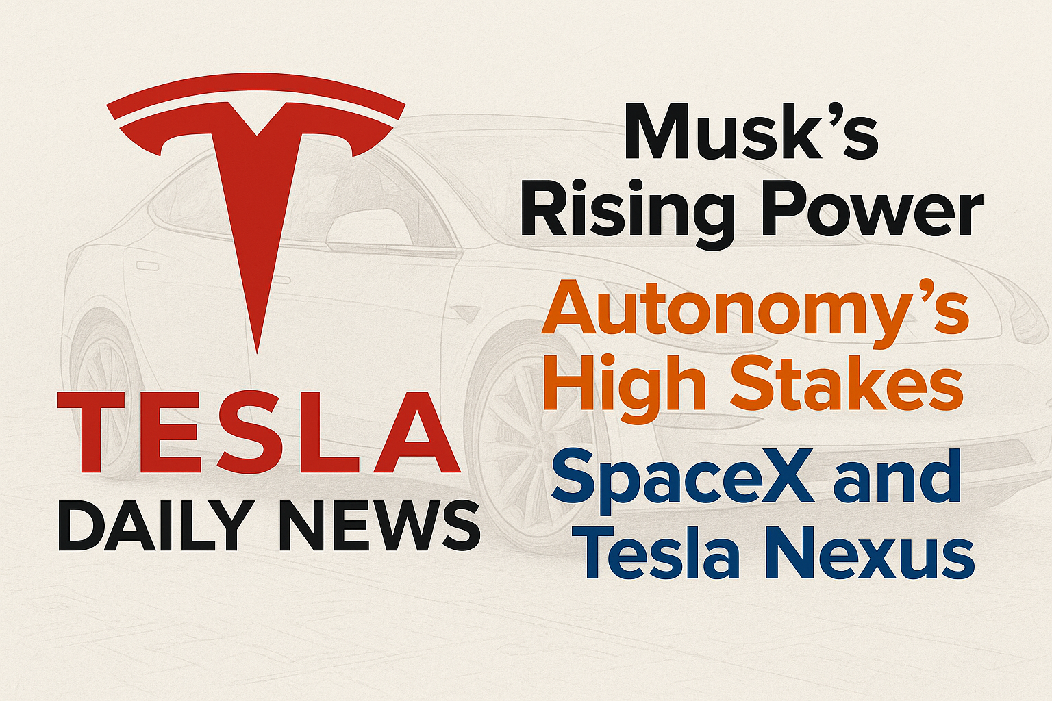Tesla News - Musk Power, SpaceX Boom, FSD Under Scrutiny episode artwork