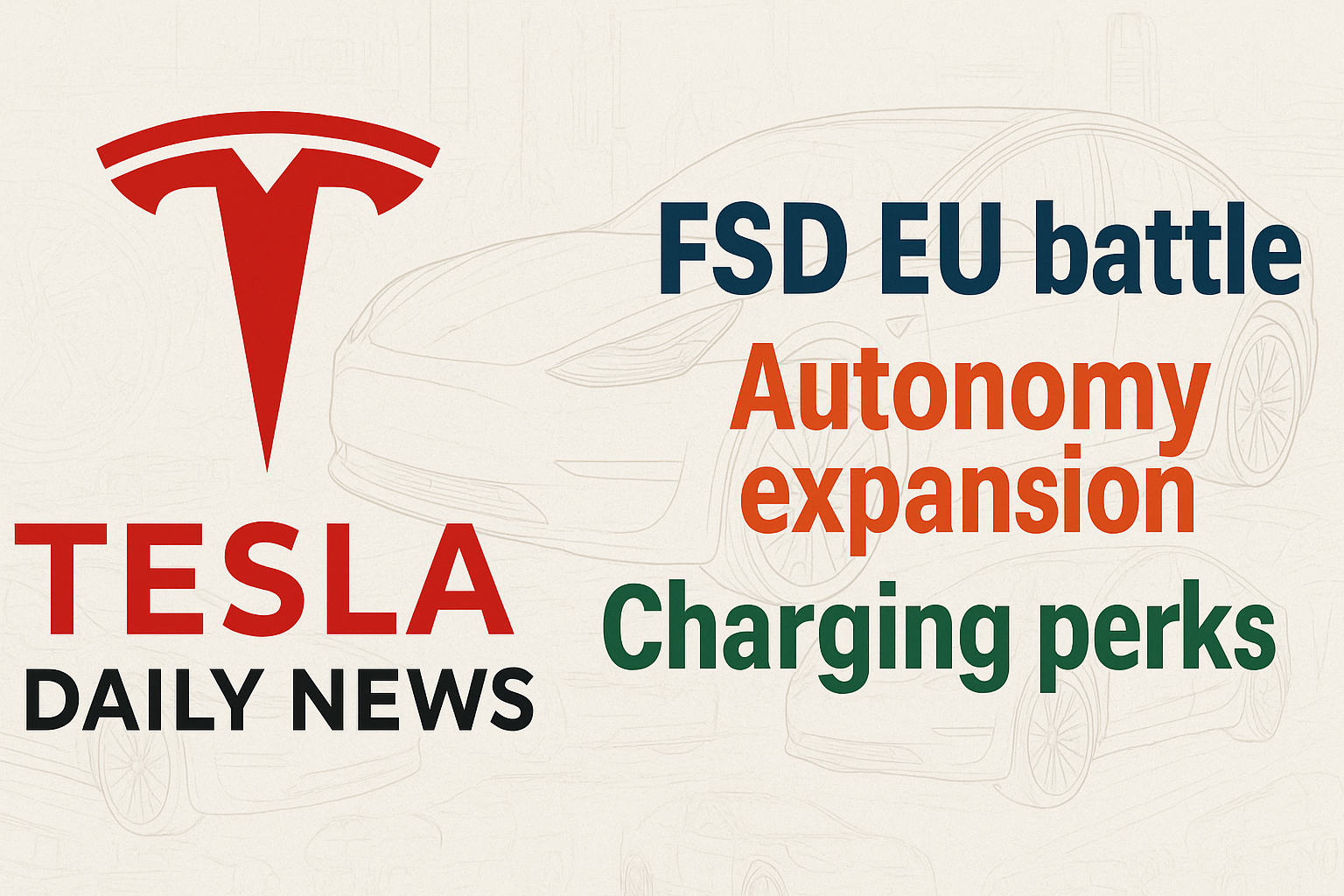 Tesla News - FSD EU Showdown, Aussie Push, Supercharger Upgrades episode artwork