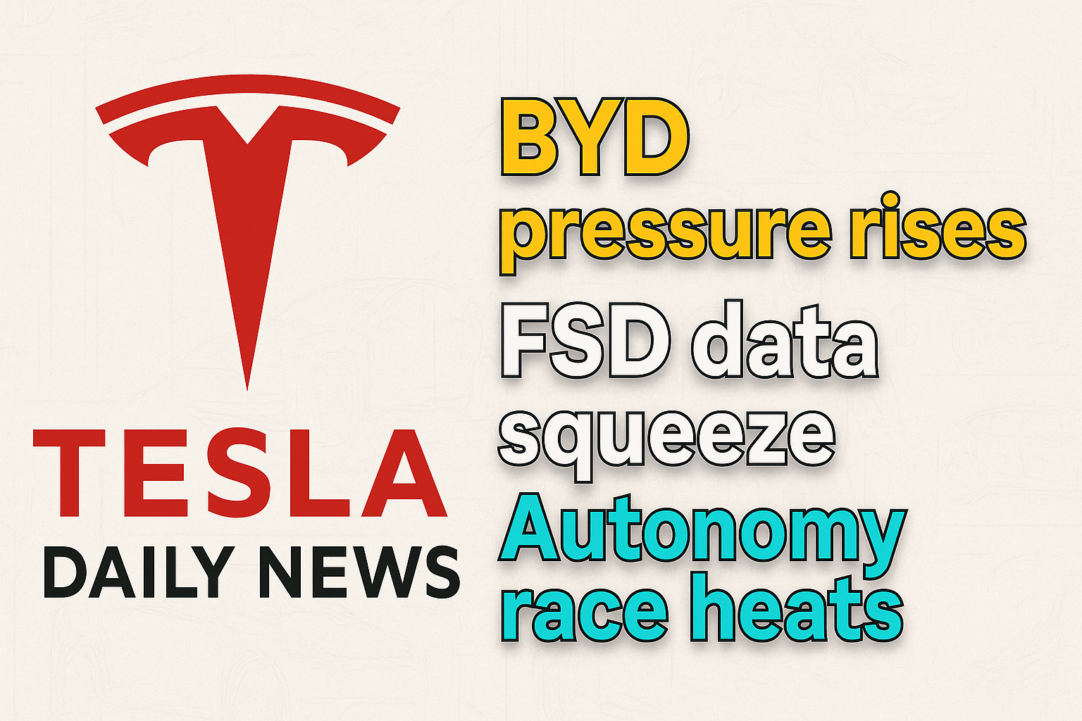 Tesla News - BYD Datang, FSD Data Push, Rivian Challenge, SpaceX Overhang episode artwork