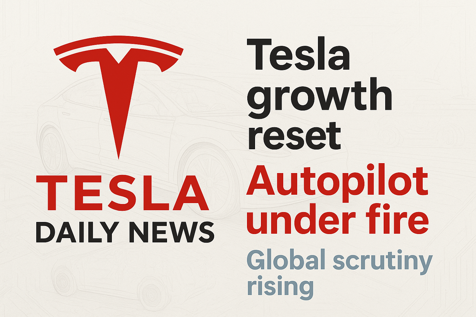 Tesla News - Slower Autonomy, Texas Crash, and Global Scrutiny episode artwork