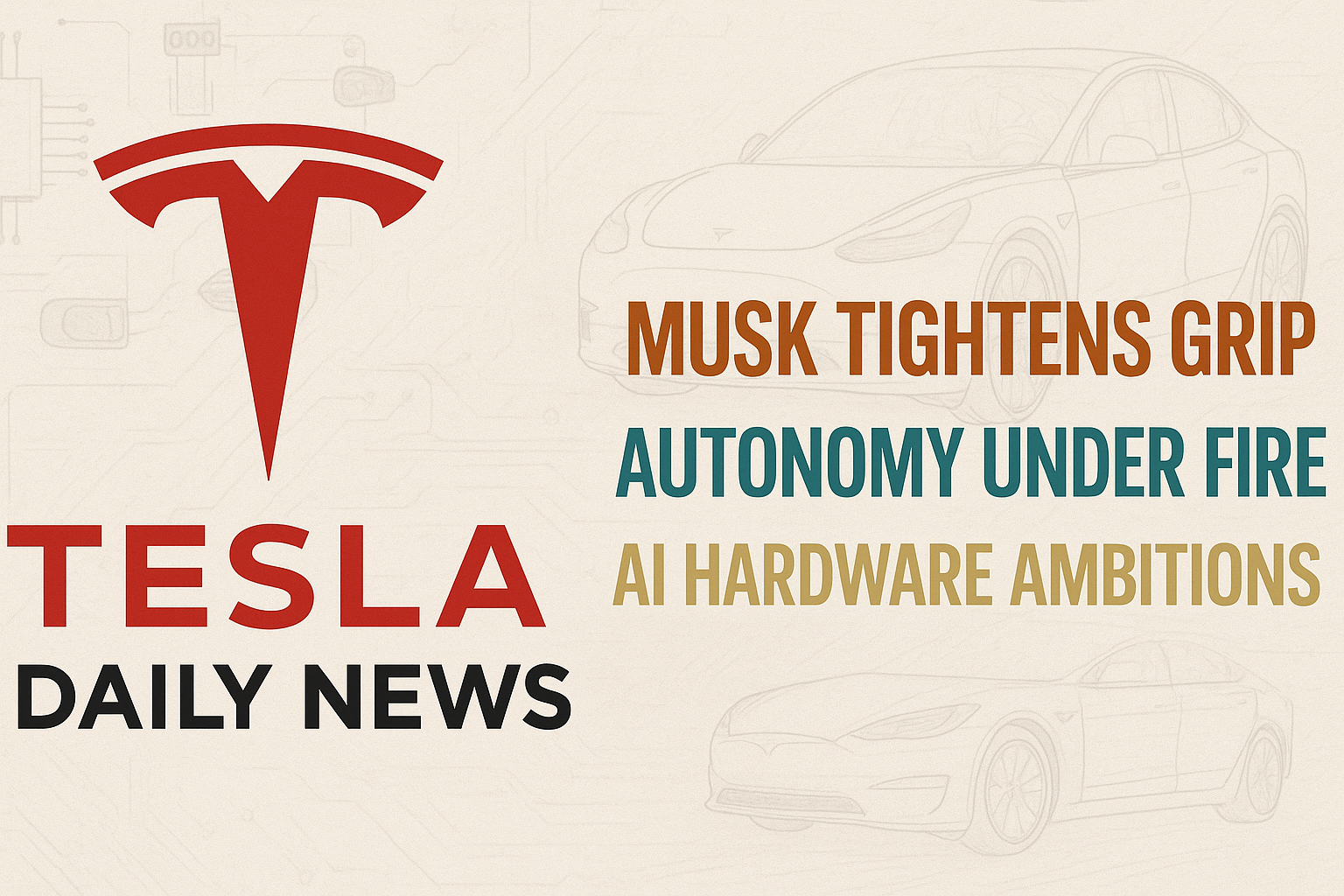 Tesla News - Musk Control, FSD Risks, AI Megapod, SpaceX Links episode artwork