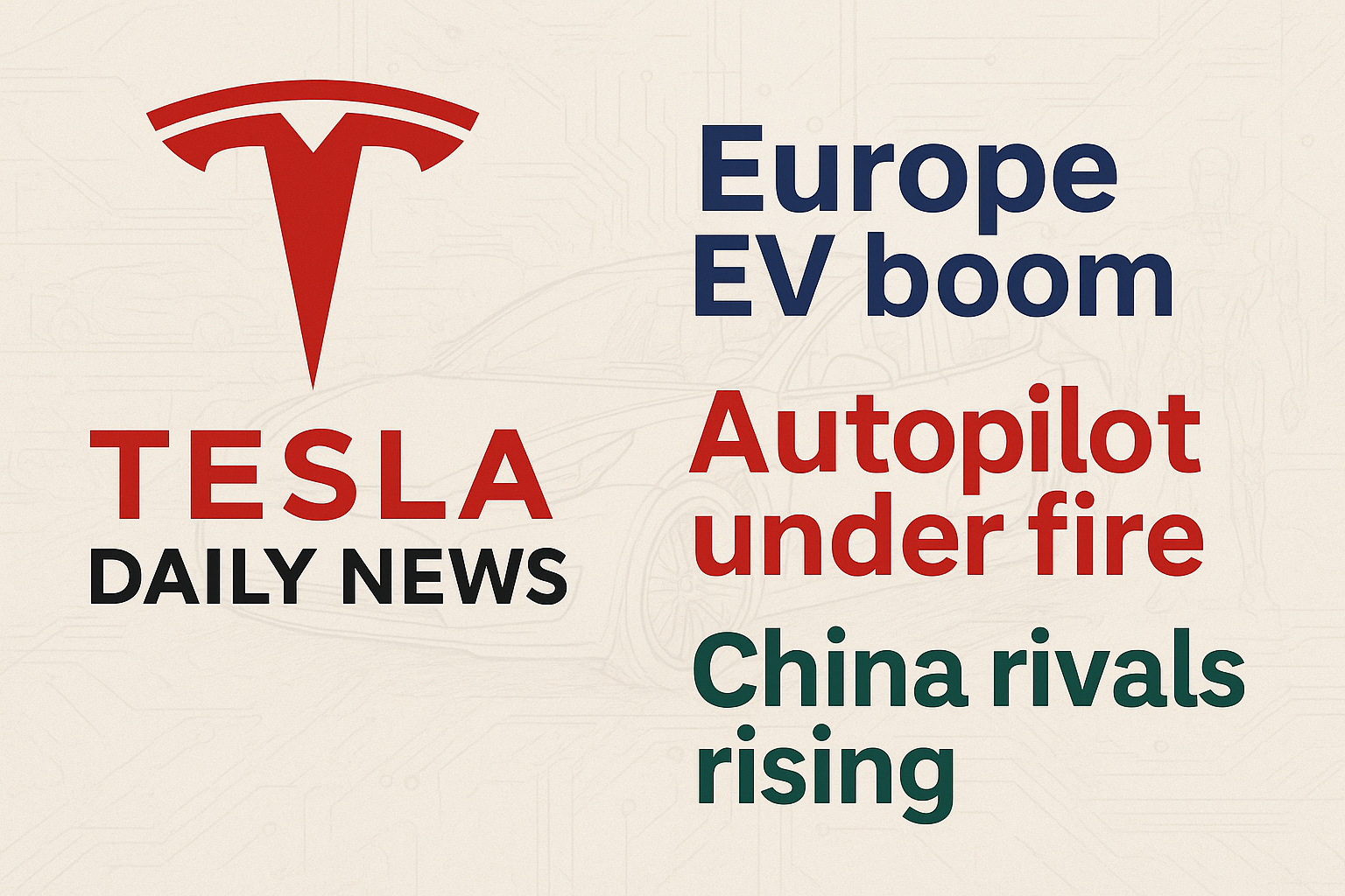 Tesla News - Europe EV Surge, Autopilot Scrutiny, China Competition episode artwork