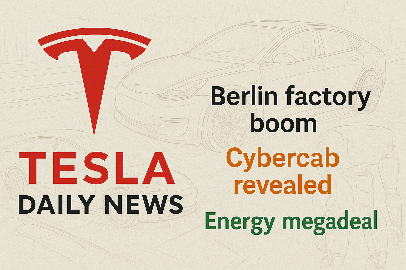 Tesla News - Berlin Ramp, Cybercab Specs, 16 GW Energy Deal episode artwork