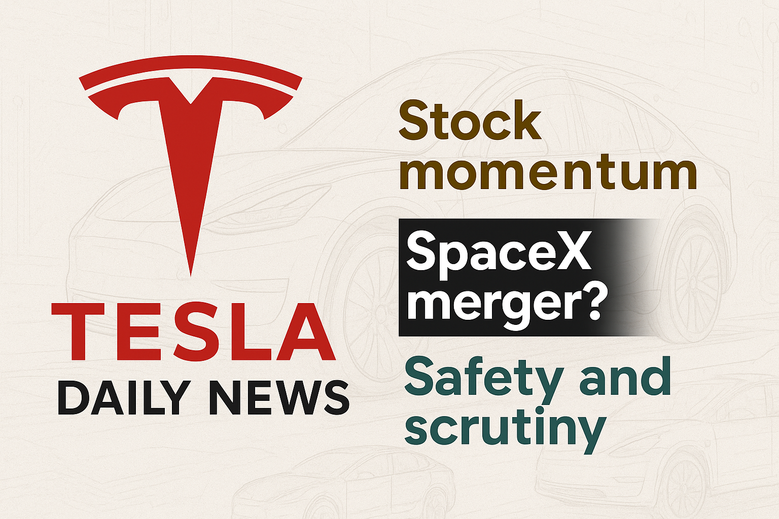Tesla News - Deliveries, SpaceX Merger Talk, Safety, and Human Stories episode artwork