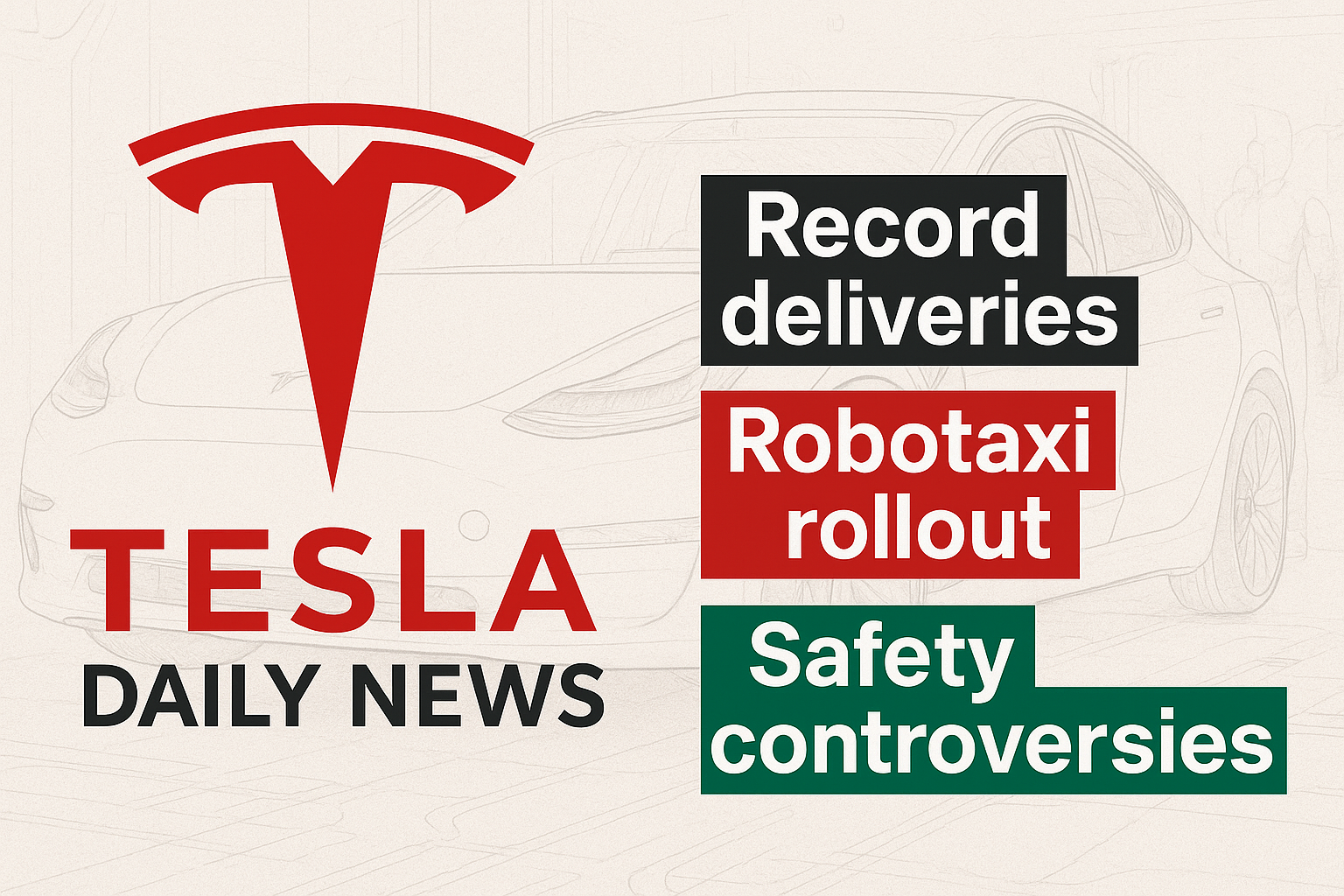 Tesla News - Record Deliveries, Robotaxis, Safety Scrutiny episode artwork