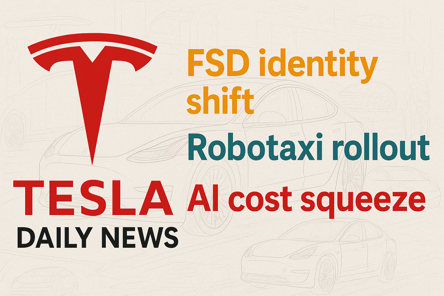 Tesla News - FSD Identity Checks, AI Cost Clampdown, Robotaxi Expansion, Model Y Dominance episode artwork