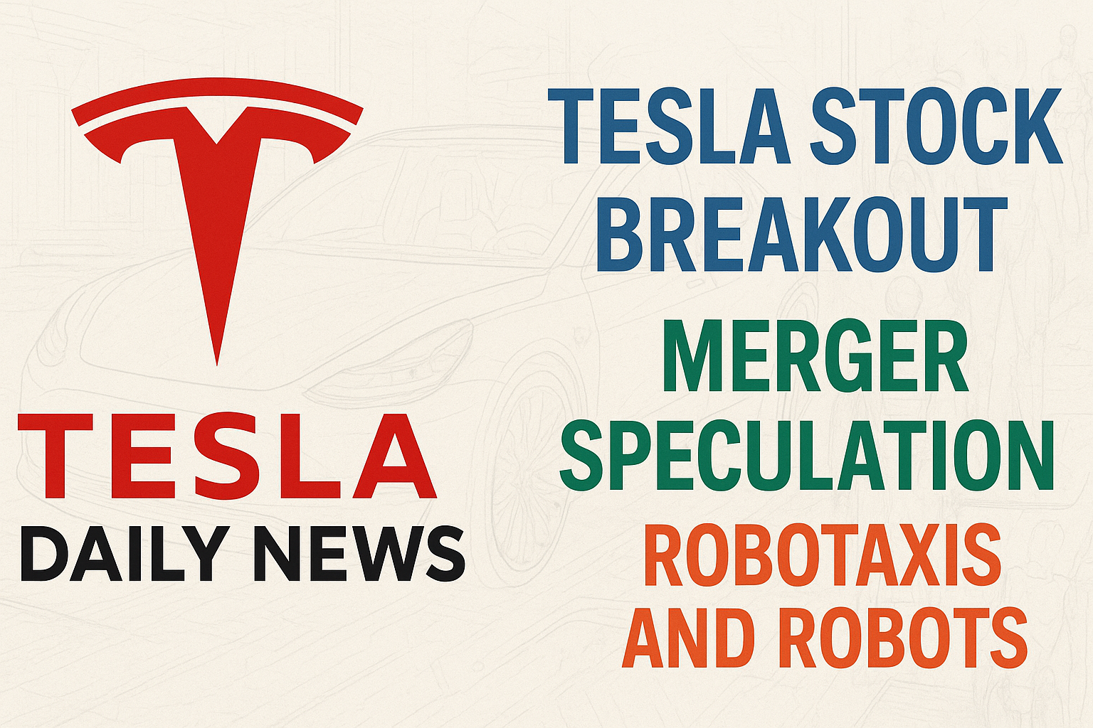 Tesla News - Stock Surge, SpaceX Merger Odds, Robotaxis & Optimus episode artwork
