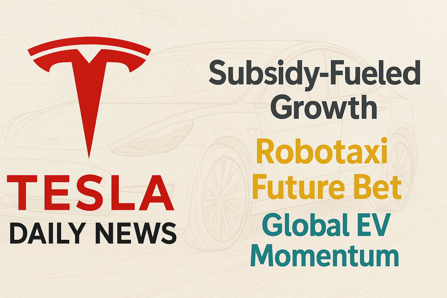 Tesla News - Subsidies, Robotaxis, Global EV Momentum episode artwork