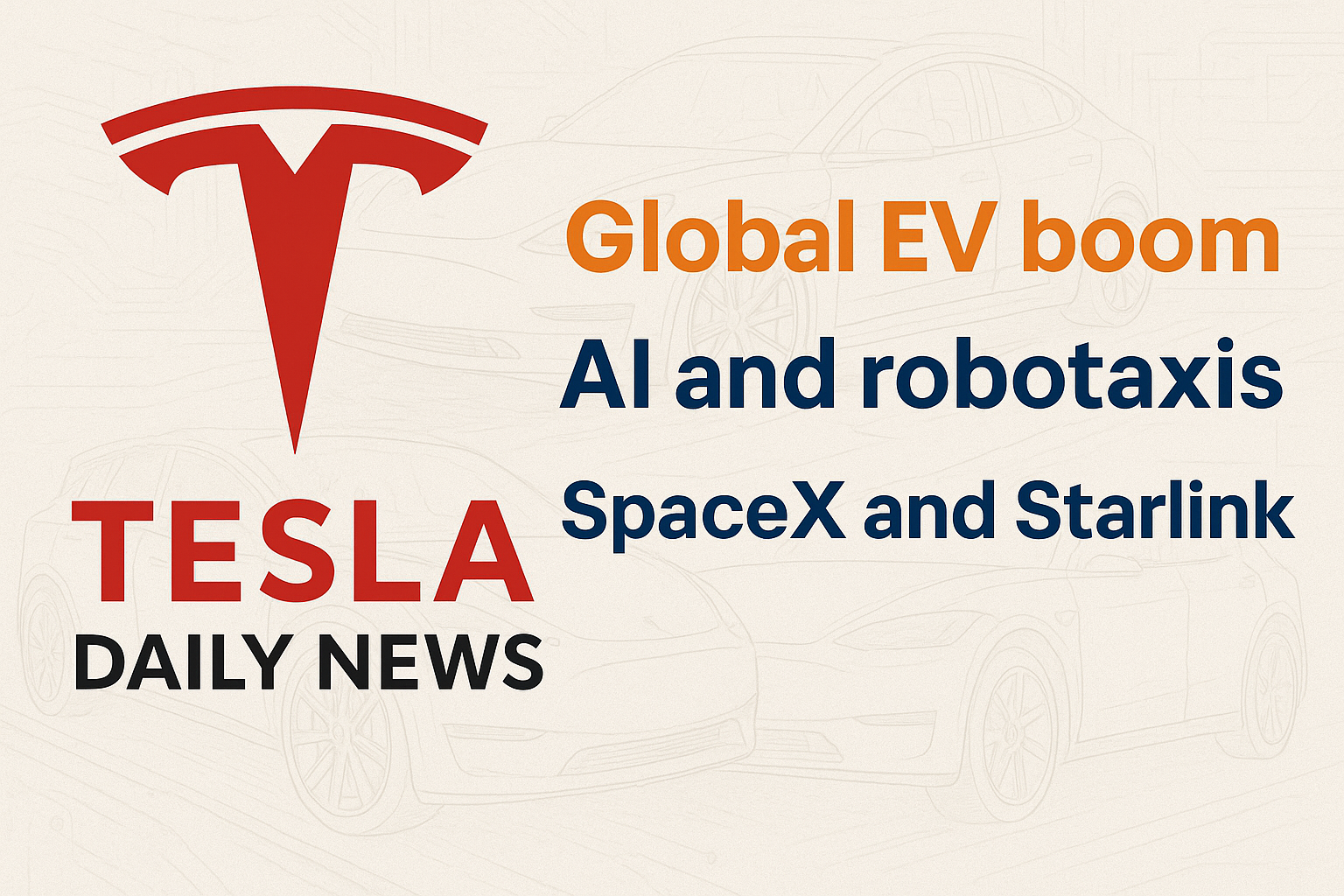 Tesla News - Global EV Surge, AI Bets, and SpaceX Volatility episode artwork
