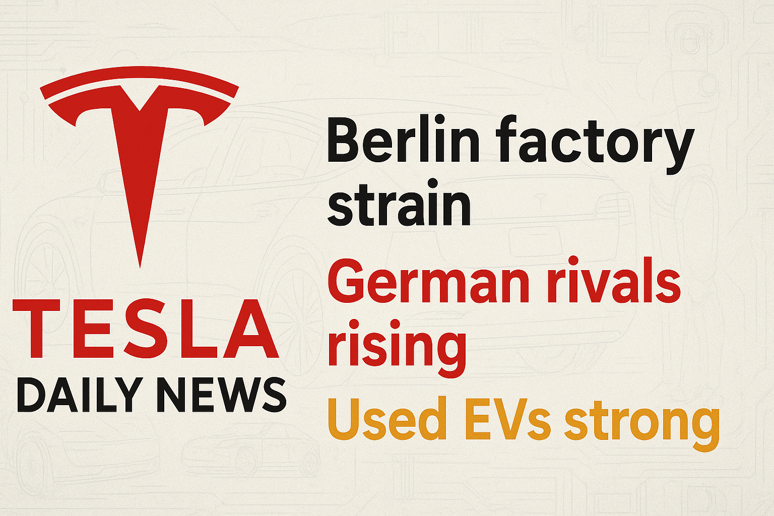 Tesla News - Grünheide Capacity Cut, German EV Rivals, Austrian Used EV Strength episode artwork